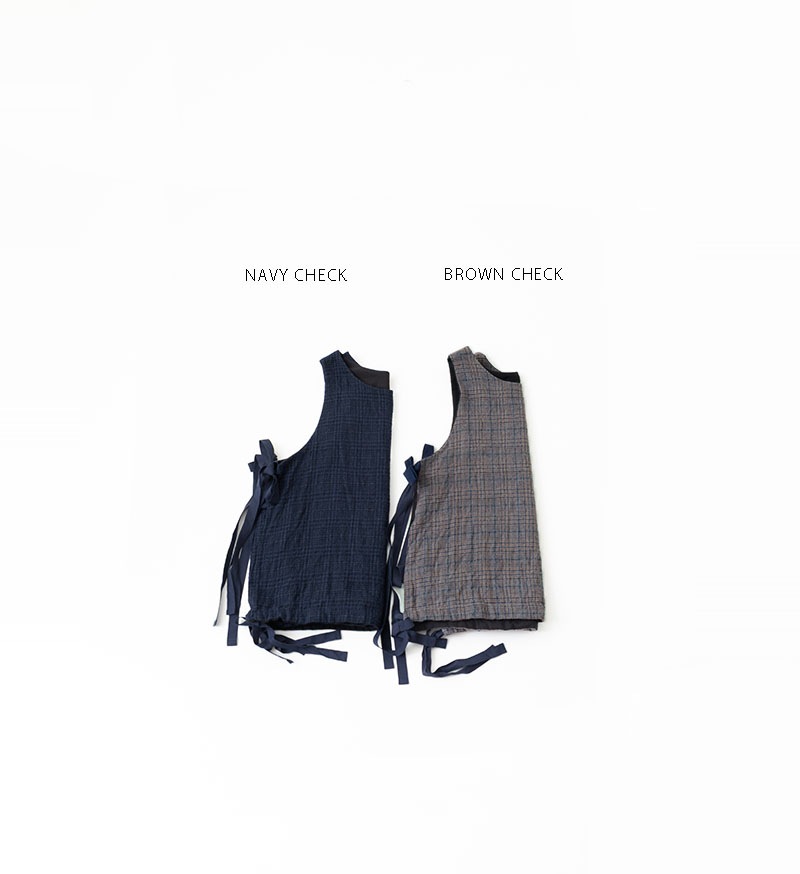 ヴェリテクール　グレンチェックリバーシブルベスト　vc-2806　試着のみ VC-2806<br>グレンチェックリバーシブルベスト - COLLECTION