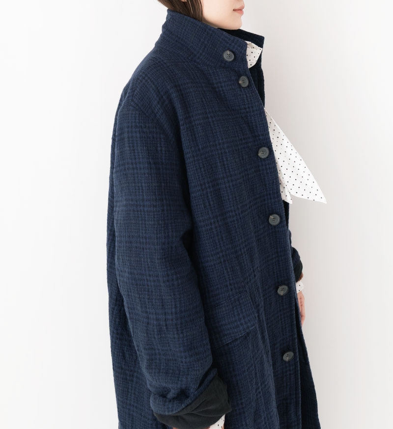 CEaRET シーレット　ニットドッキングコート　異素材リメイクMA-1ネイビー CEaRET シーレット ニットドッキングコート 異素材リメイクMA-1