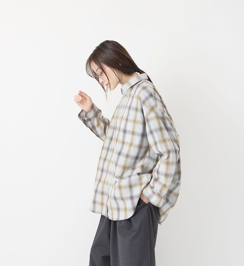 VC-2866U<br>ユニセックスオンブレチェックシャツ