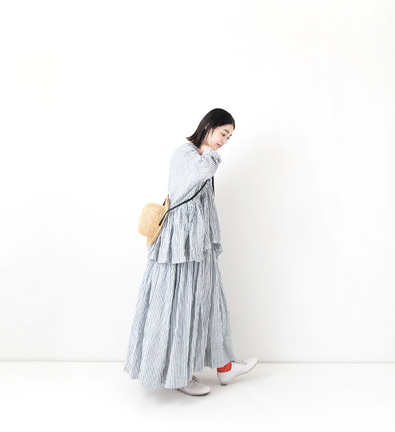 【SALE】<br>※Veritecoeur online 限定※<br>NT-113<br>リネンシャーリングブラウス