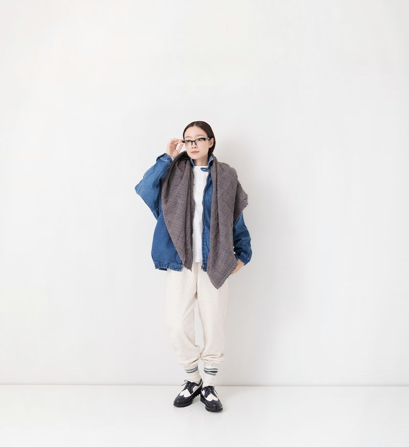 【再入荷】<br>VC-2808<br>グレンチェックストール