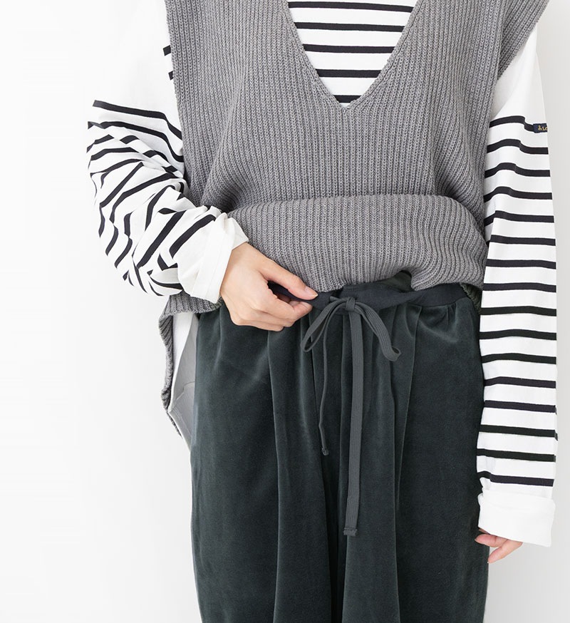 ※Veritecoeur online 限定※<br>NT-104<br>プレーティングベロアパンツ