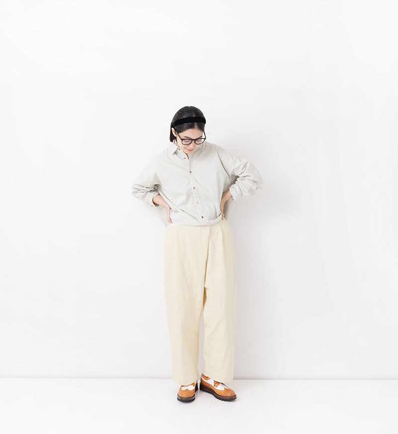 ドゥーブルメゾン ベーカリーパンツ アイボリー ベーカリーパンツ・ブラックギンガム | DOUBLE MAISON