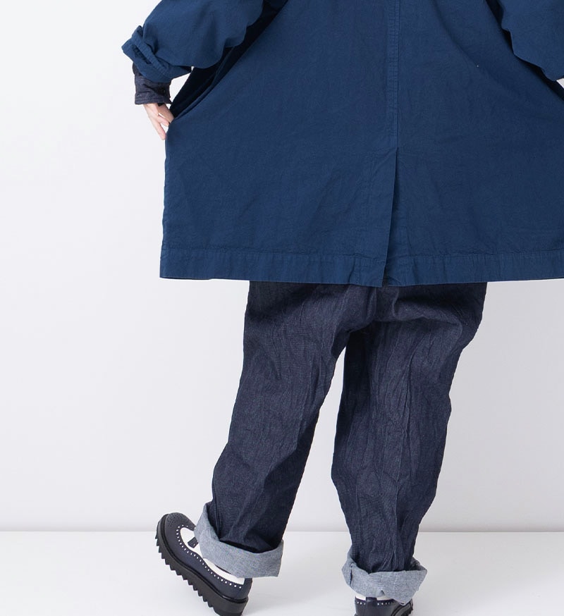 【希少】BLUE WORK ガーメントダイ フーデッドコート NO ID.（ノーアイディー） コート ジャケット mj11373-チェンジング