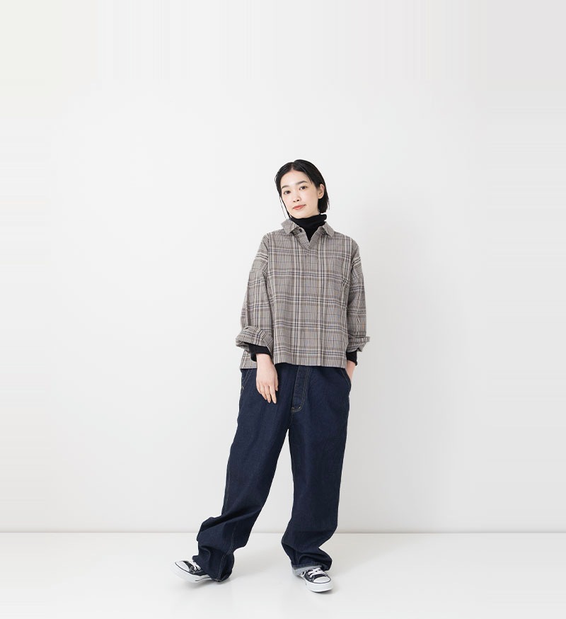 《CLUEL》×《 Veritecoeur》<br>CL-01<br>コンパクトシャツ / CHECK