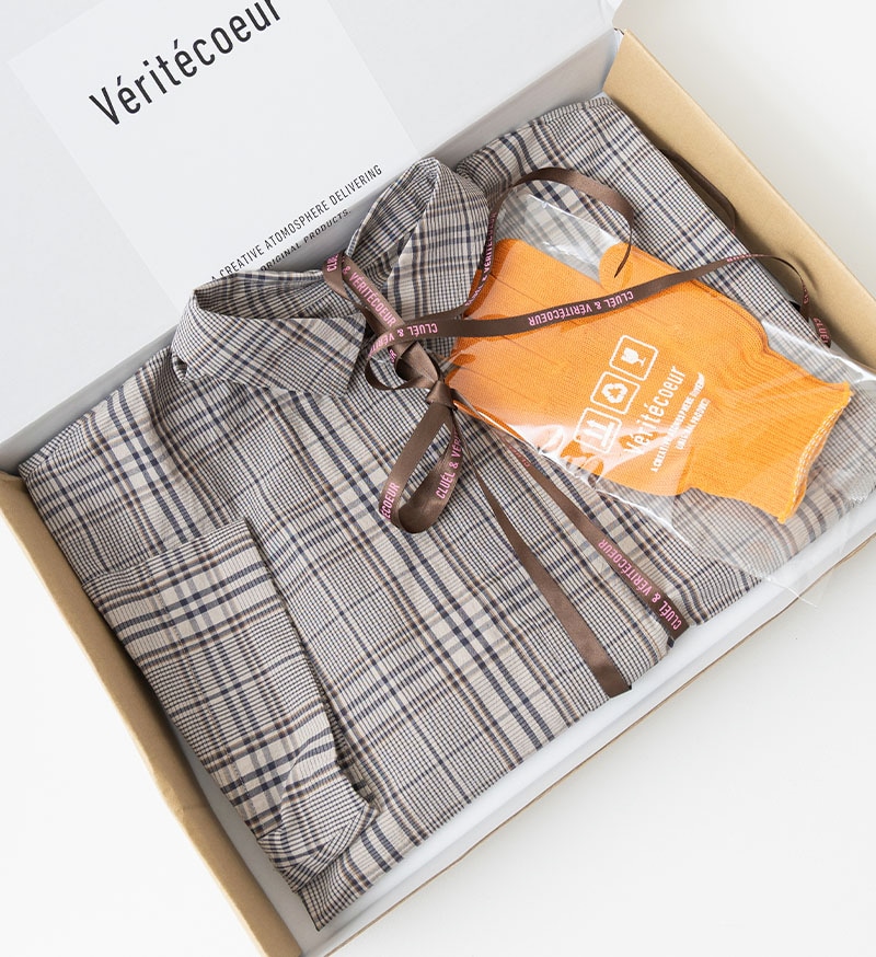 《CLUEL》×《 Veritecoeur》<br>CL-01<br>コンパクトシャツ / CHECK