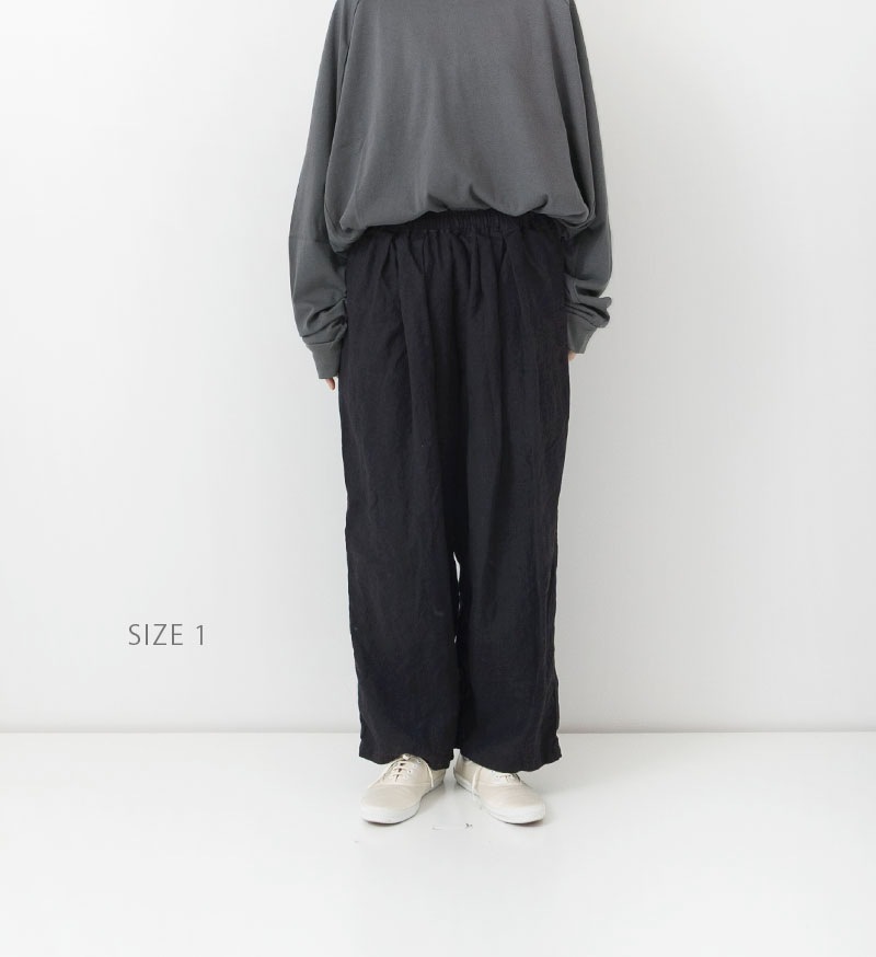 LTD-119 リネンボリュームタックパンツ