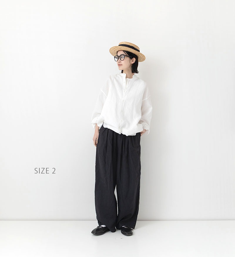LTD-119 リネンボリュームタックパンツ