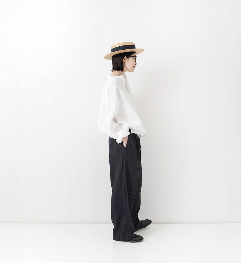 LTD-119 リネンボリュームタックパンツ