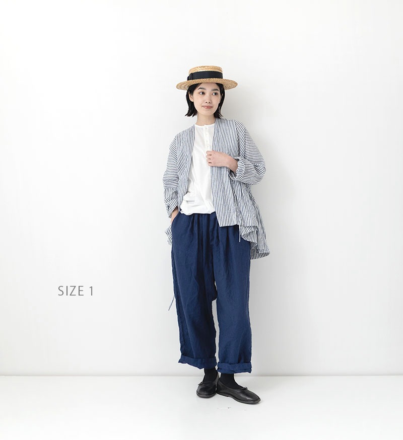 LTD-119 リネンボリュームタックパンツ