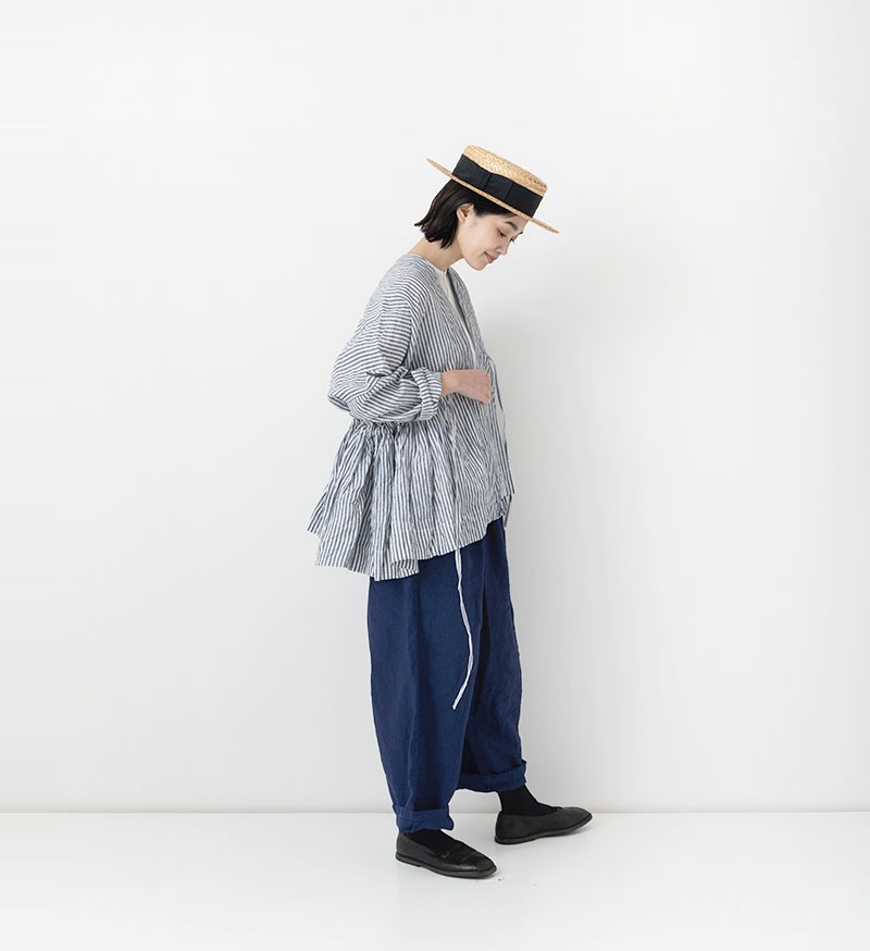 LTD-119 リネンボリュームタックパンツ