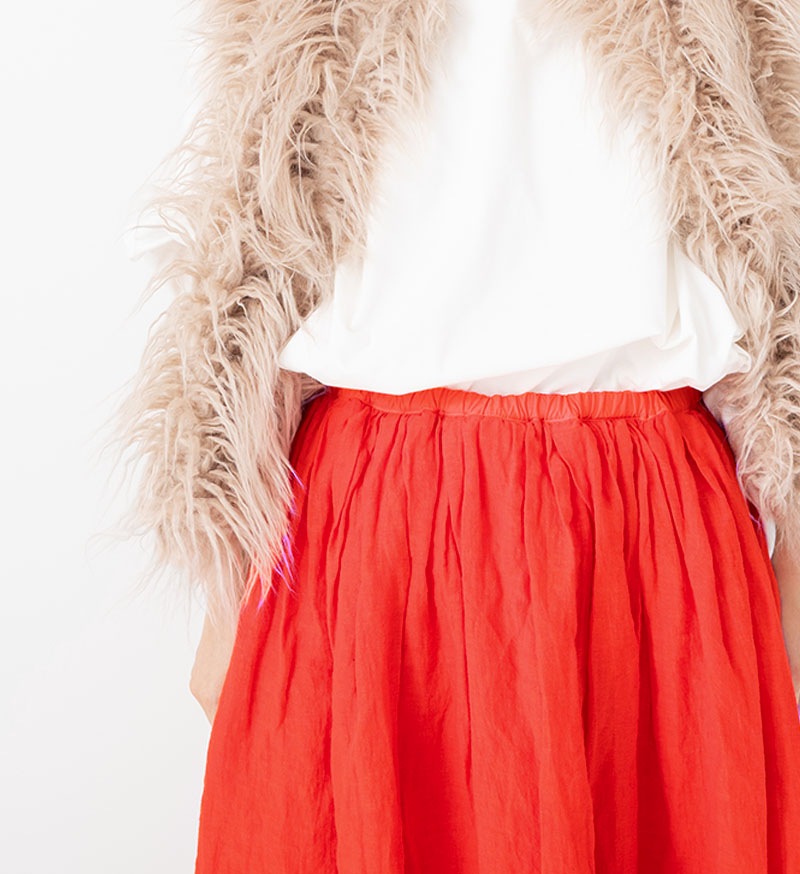 ＊VC-2761<br>リネンリバーシブルスカート