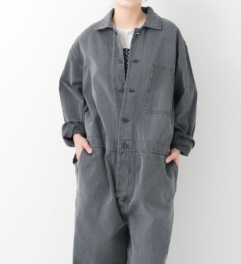 ★新品・未使用☆freckle ジャンプスーツ　グレー　コットン　韓国 LTD-191<br>メカニクスジャンプスーツ - FEATURE - Veritecoeur