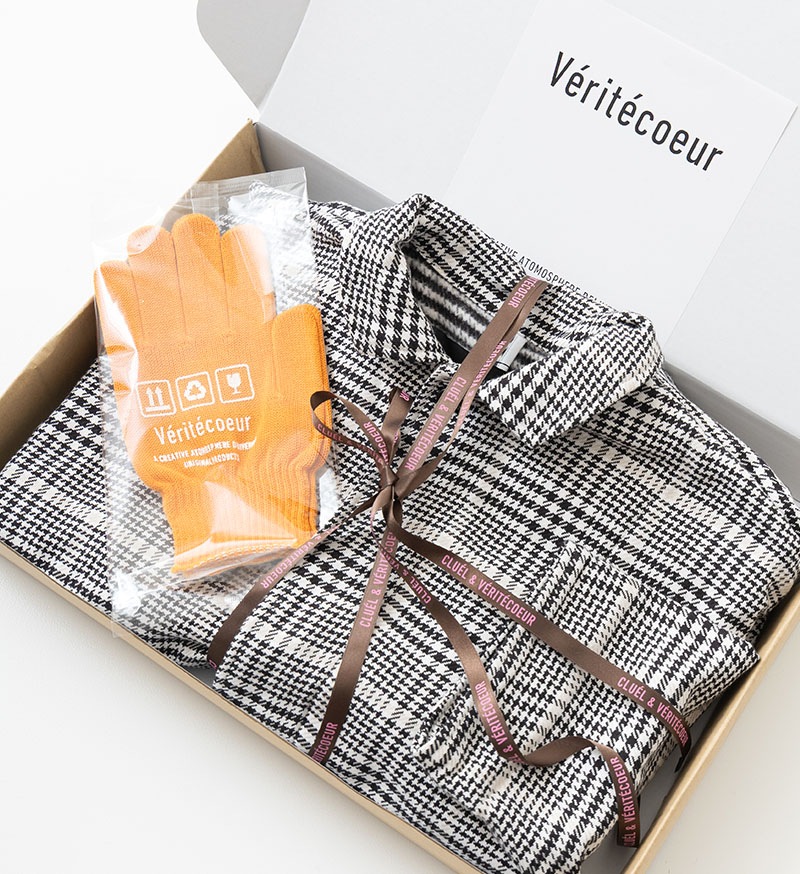 《CLUEL》×《 Veritecoeur》<br>CL-03<br>ショートコート / CHECK