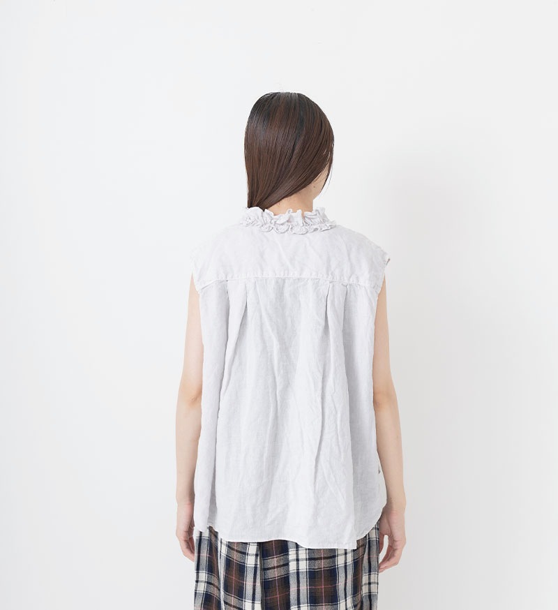 【 再入荷 】<br>LTD-149<br>リネンシルクフリルブラウス