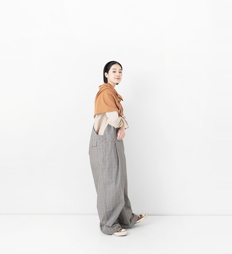 《CLUEL》×《 Veritecoeur》<br>CL-04<br>クロスバックオーバーオール / CHECK