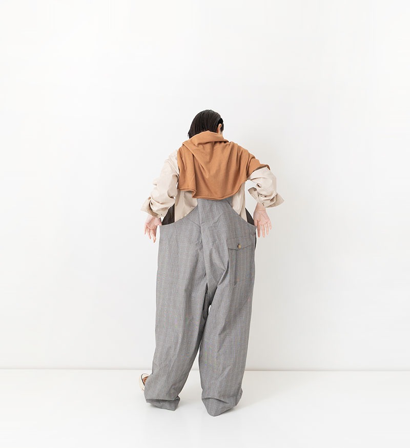 《CLUEL》×《 Veritecoeur》<br>CL-04<br>クロスバックオーバーオール / CHECK