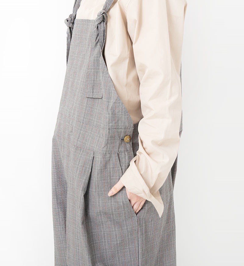 《CLUEL》×《 Veritecoeur》<br>CL-04<br>クロスバックオーバーオール / CHECK