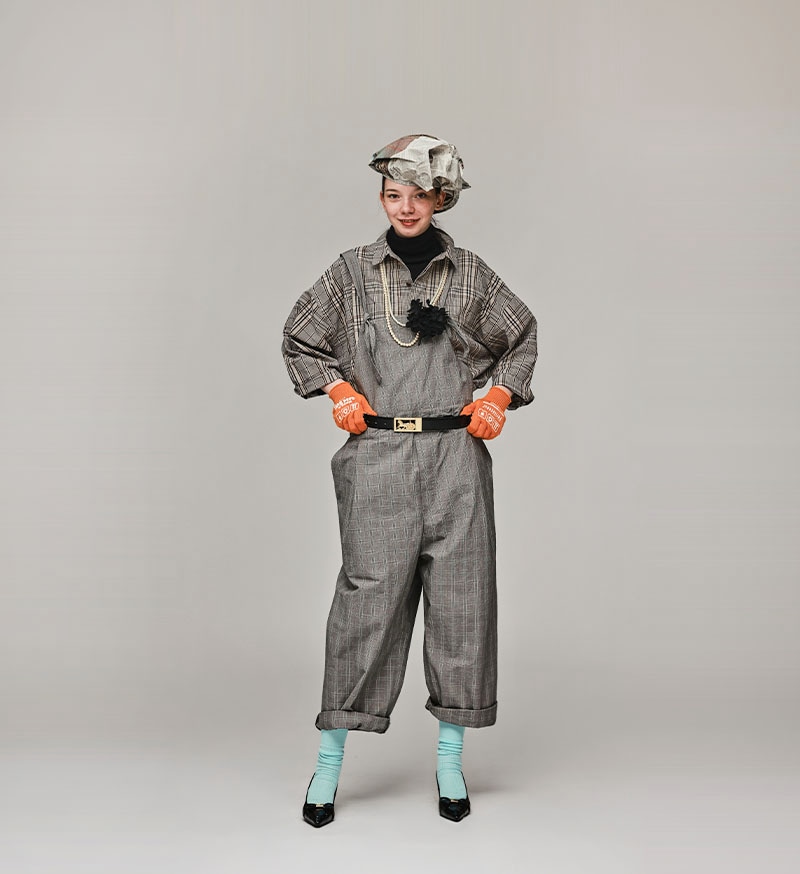 ジャージサロペット　CLUELコラボ　オーバーオール　luxe ジャージサロペットCLUELコラボオーバーオールluxe