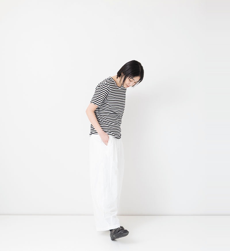 ST-067BD<br>強撚天竺クルーネックTee / BLKBD