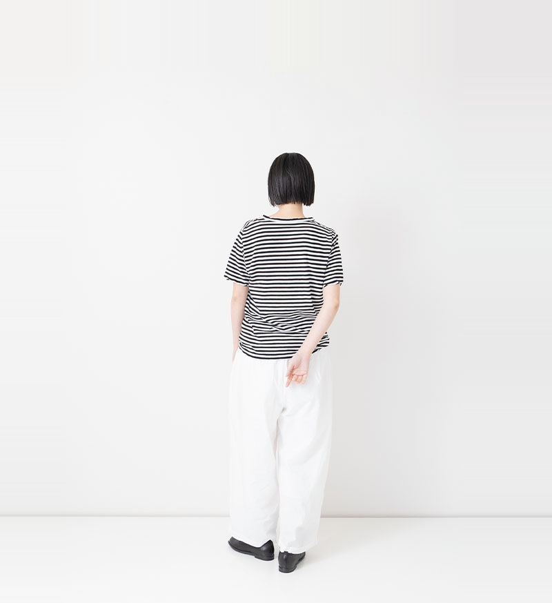 ST-067BD<br>強撚天竺クルーネックTee / BLKBD