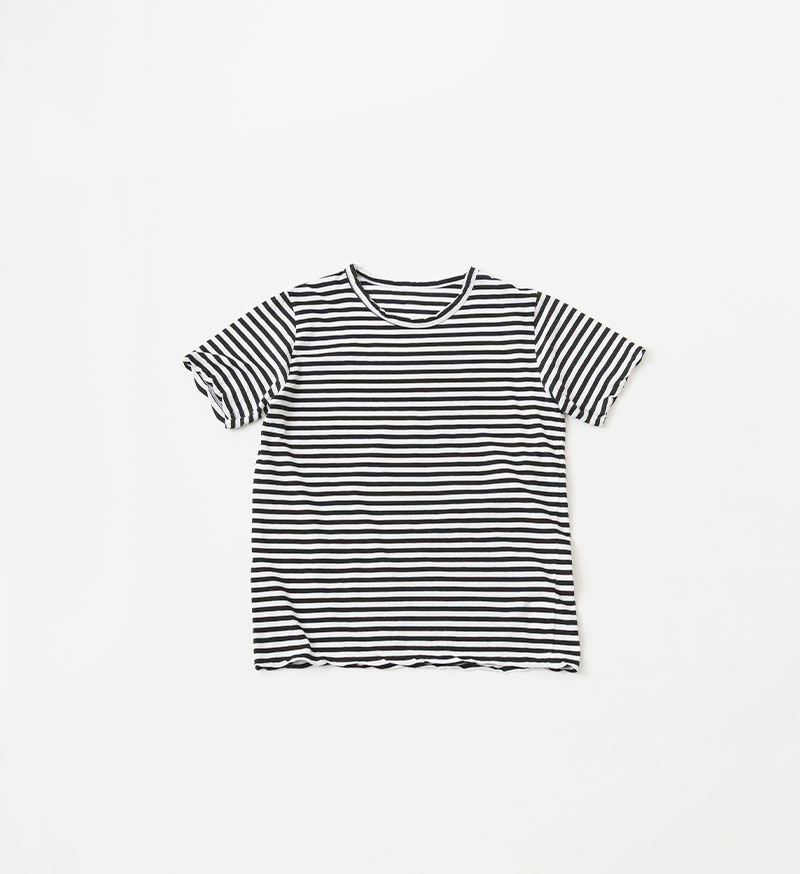 ST-067BD<br>強撚天竺クルーネックTee / BLKBD