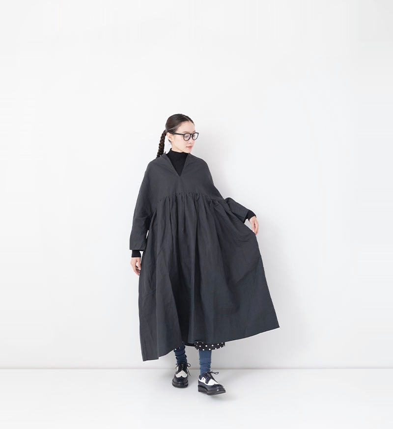 ヴェリテクール LTD-178 リネンコットンスキッパーワンピース LTD-178<br>リネンコットンスキッパーワンピース - Limited