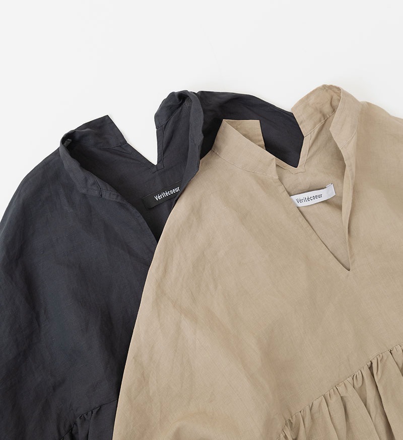 ヴェリテクール LTD-178 リネンコットンスキッパーワンピース Veritecoeur｜リネンコットンスキッパーワンピース LTD-178【リネン