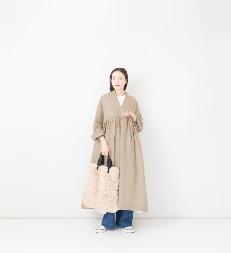 ヴェリテクール LTD-178 リネンコットンスキッパーワンピース LTD-178<br>リネンコットンスキッパーワンピース - Limited