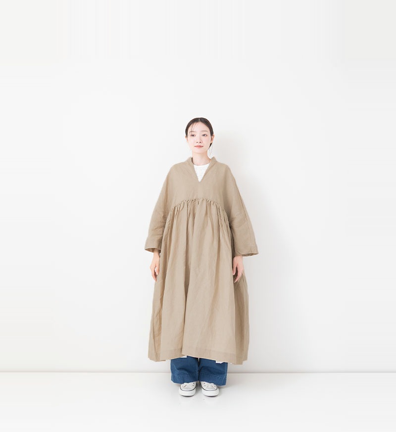 LTD-178<br>リネンコットンスキッパーワンピース - Limited
