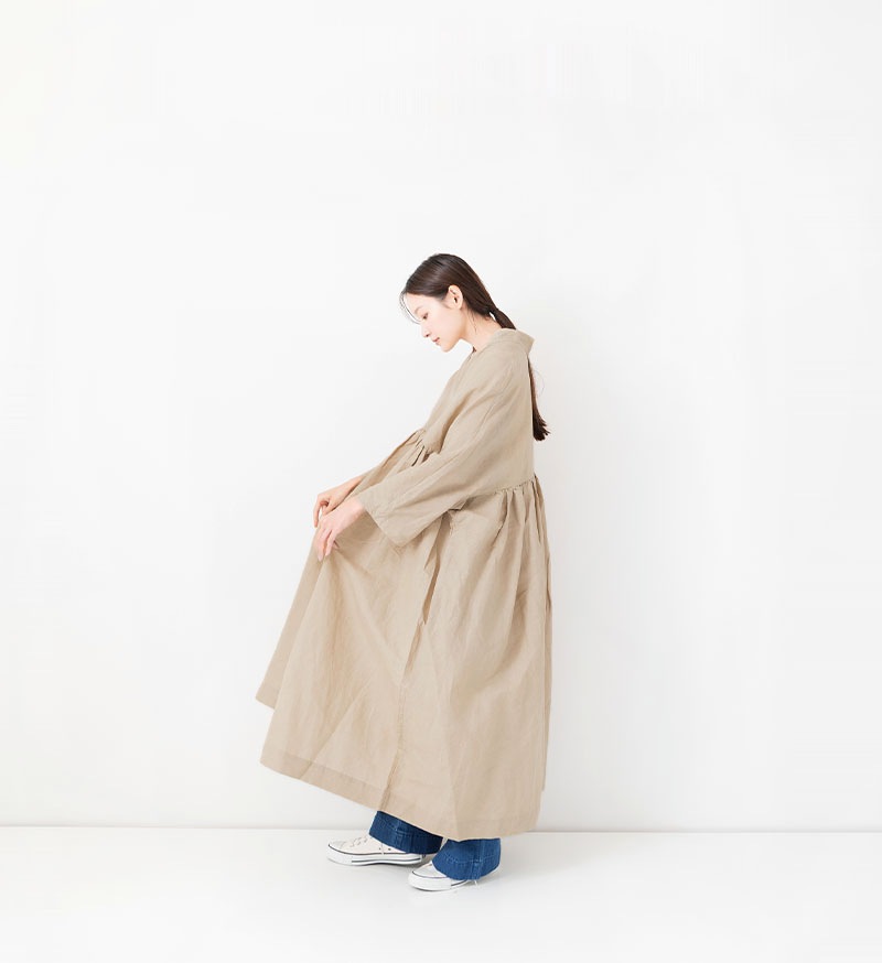 ヴェリテクール”ユニセックスヴィンテージロングスリーブ・ベージュ