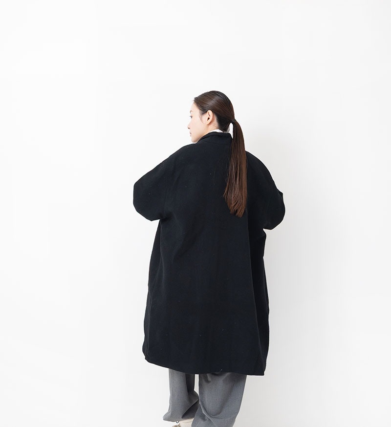 専用。ヴェリテクール　ST-125 コート　黒 Veritecoeur ヴェリテクール ST-125 ウールコート メルトン