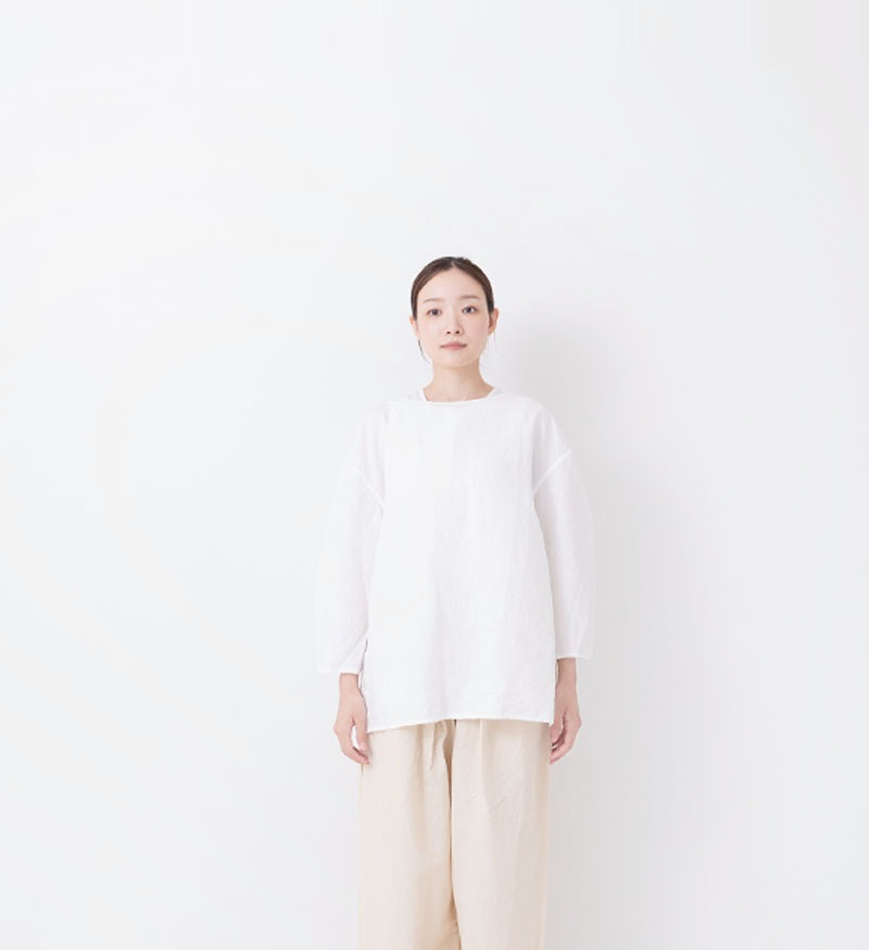 ヴェリテクールリネンブラウスプルオーバー Veritecoeur｜※Veritecoeur online 限定※フリルスリーブブラウス