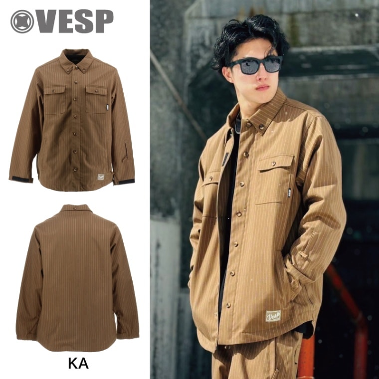 VESP べスプ VPMJ1055A Stripe Shirts Jacket KA 24-25 ウエア メンズ ユニセックス ジャケット スノーボード Stripe Shirts Jacket | アウトレット/OUTLET | | VESP Offical Online