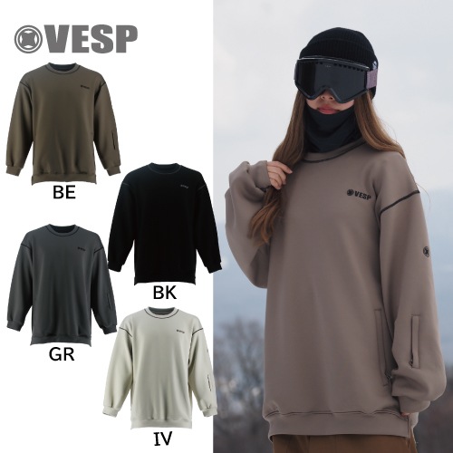VESP 撥水パーカー VPMS1021 VESP ベスプ 23-24モデル メンズ レディース スウェット 撥水