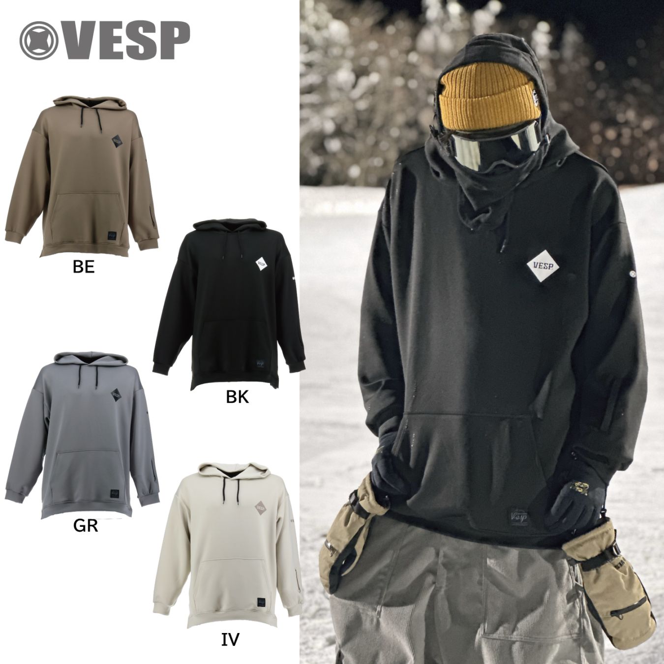 Diamond-shaped Logo Stretch Knit Parka | APPAREL（アパレル