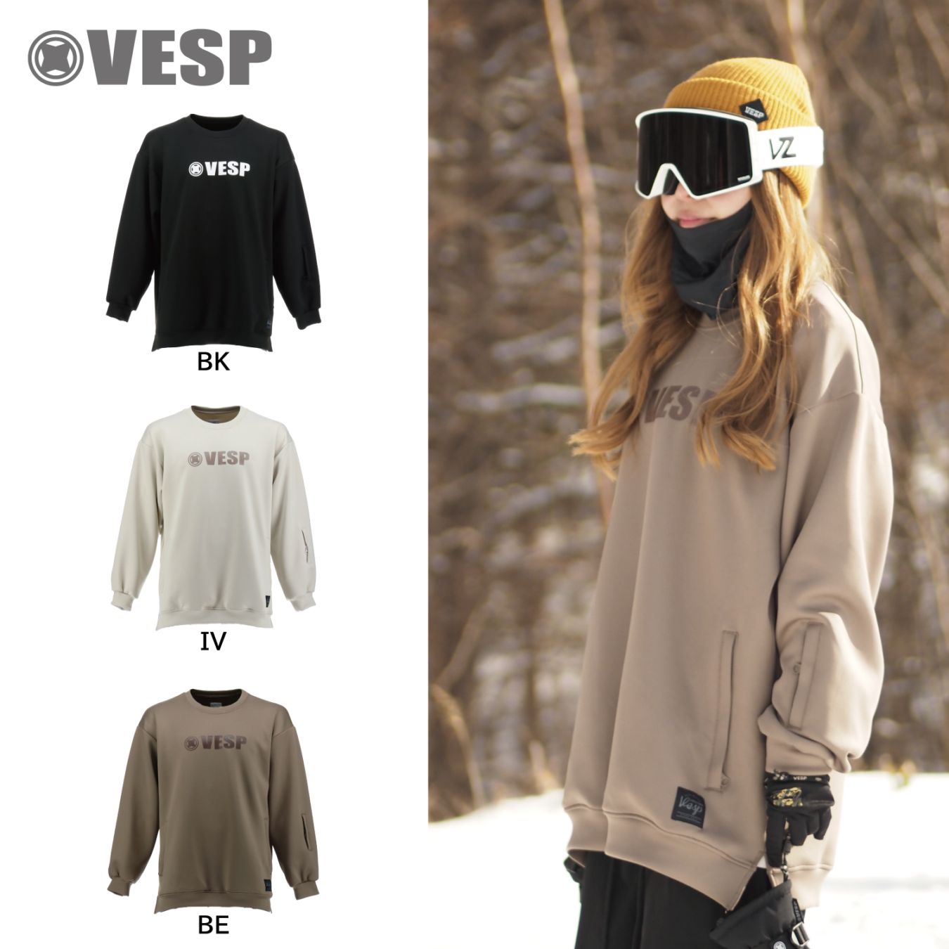 Logo Stretch Knit Crew | APPAREL（アパレル) | | VESP Offical