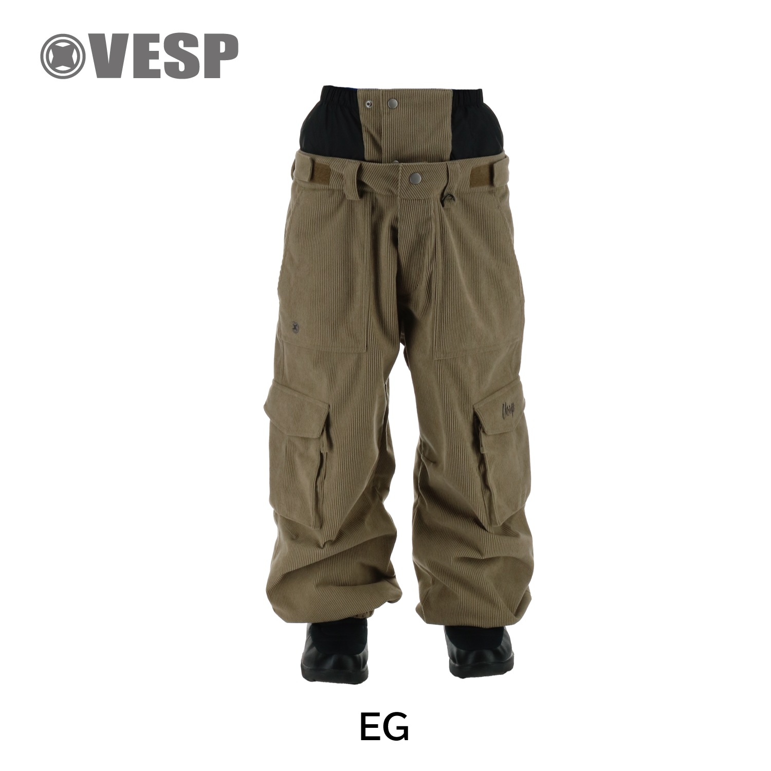 Corduroy Wide Jogger Cargo Pants