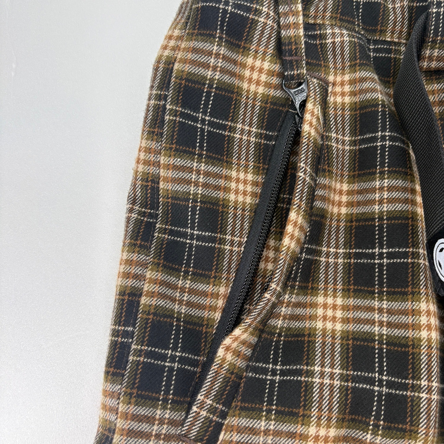 Check Wide Jogger Pants