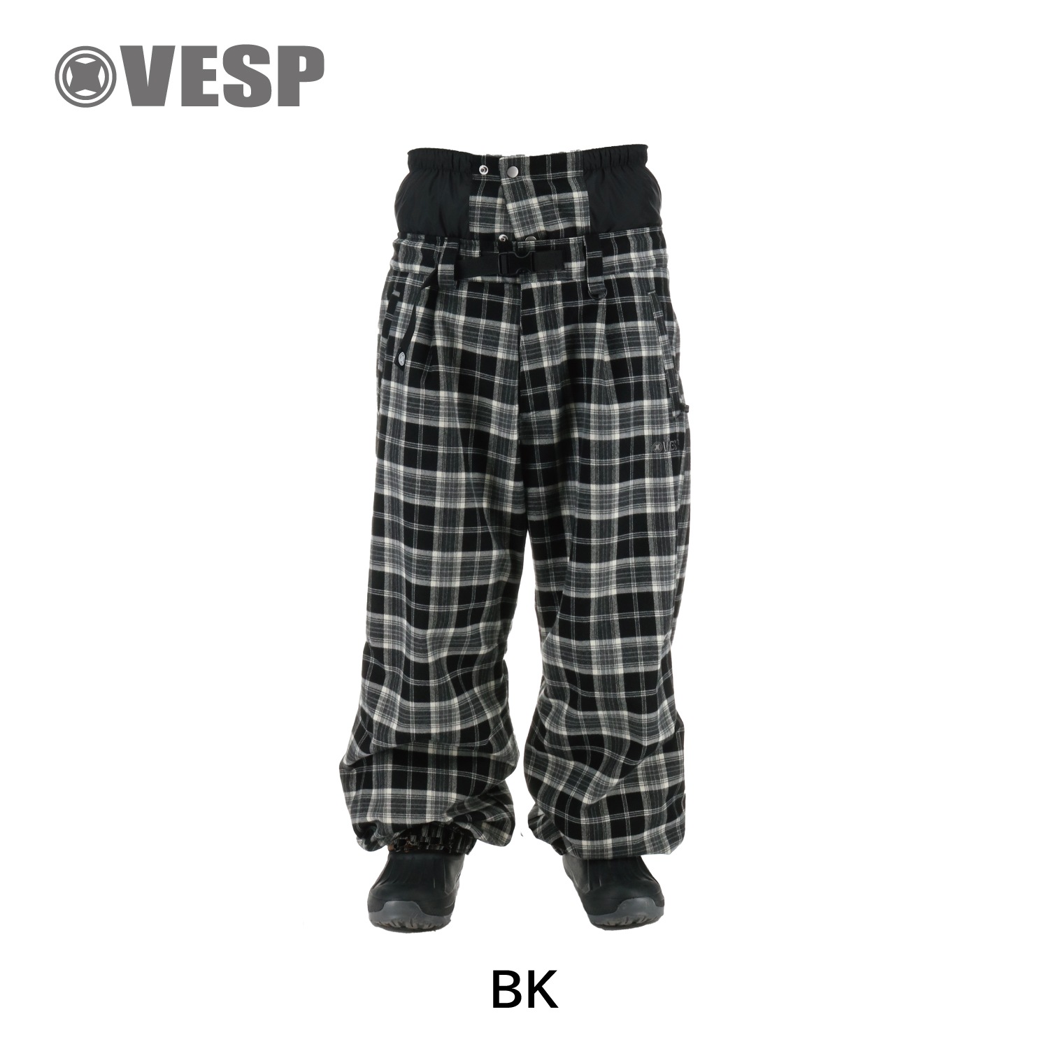Check Wide Jogger Pants