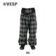 Check Wide Jogger Pants