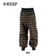 Check Wide Jogger Pants