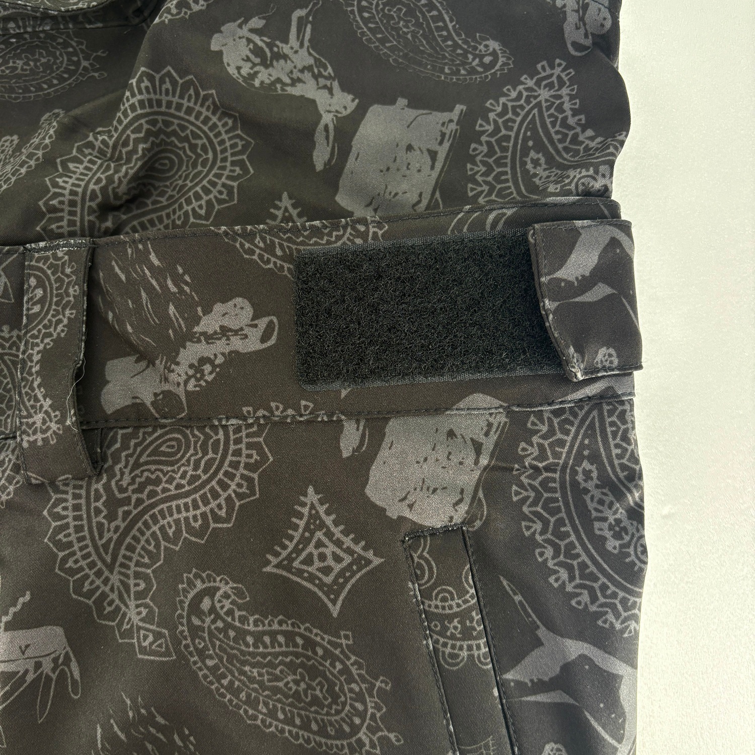 Animal  Paisley  Super Wide Jogger Bib Cargo Pants