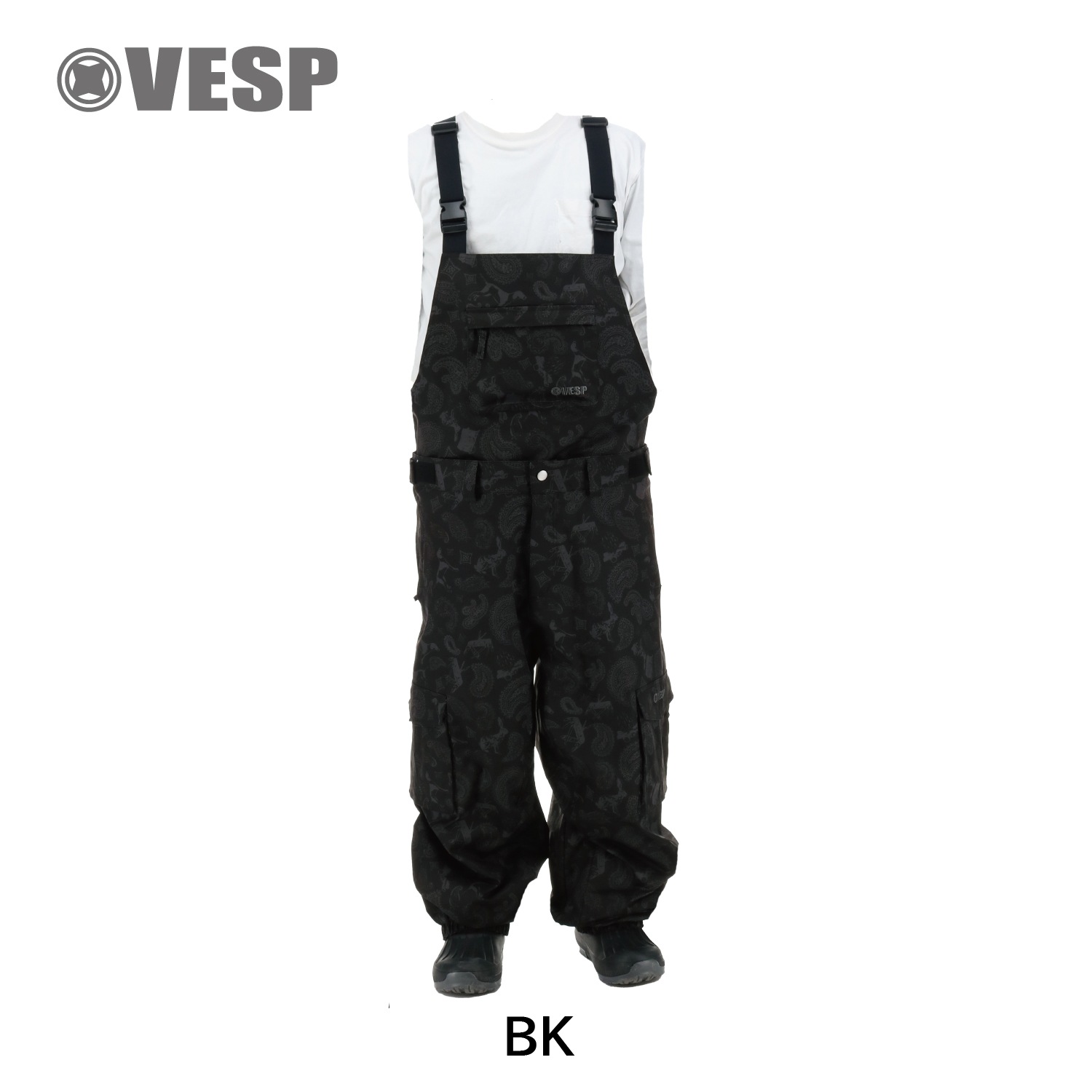 Animal  Paisley  Super Wide Jogger Bib Cargo Pants