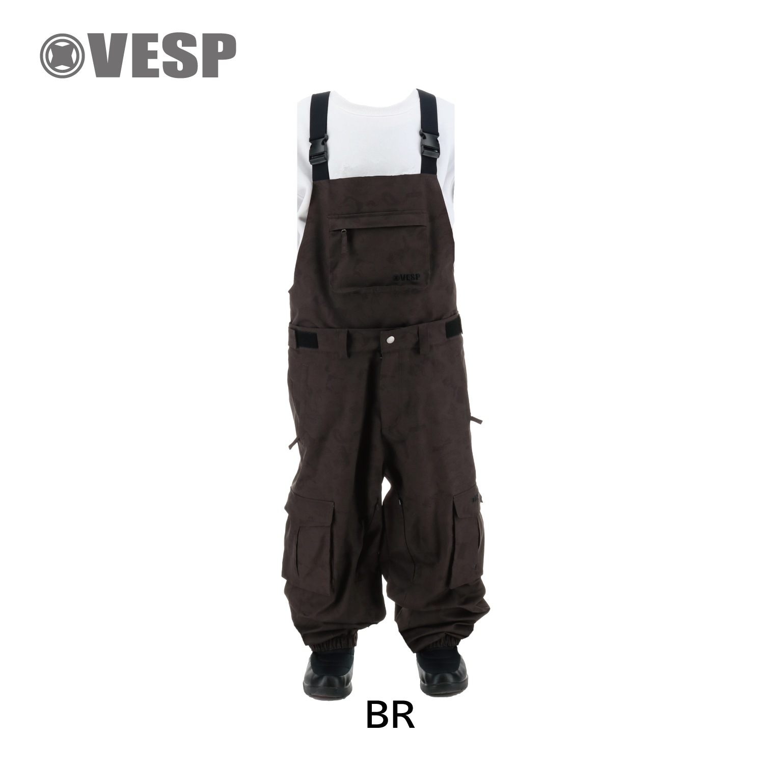 Animal  Paisley  Super Wide Jogger Bib Cargo Pants