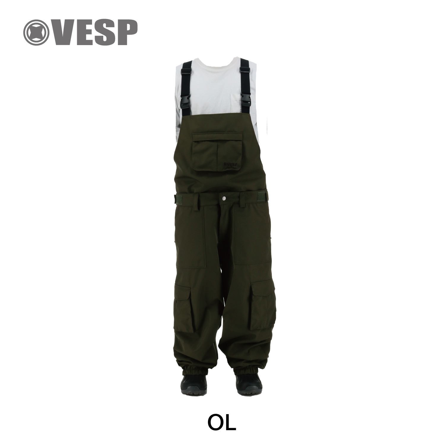 Wide Jogger Bib Cargo Pants