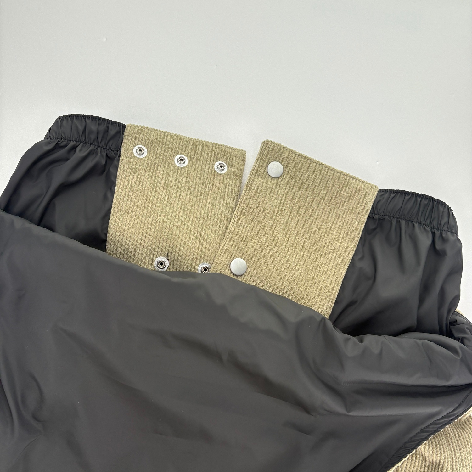 Corduroy Wide Jogger Bib Cargo Pants