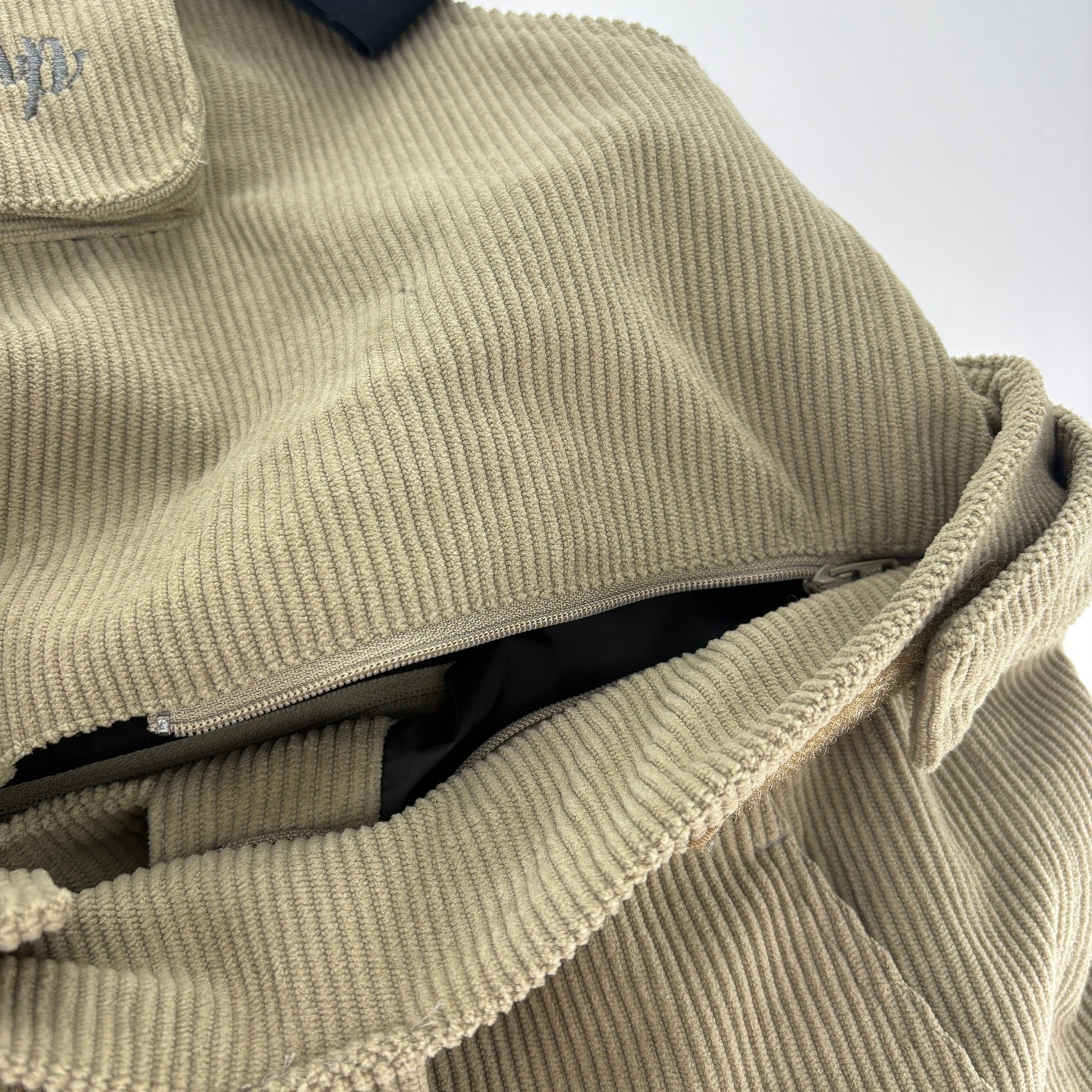 Corduroy Wide Jogger Bib Cargo Pants