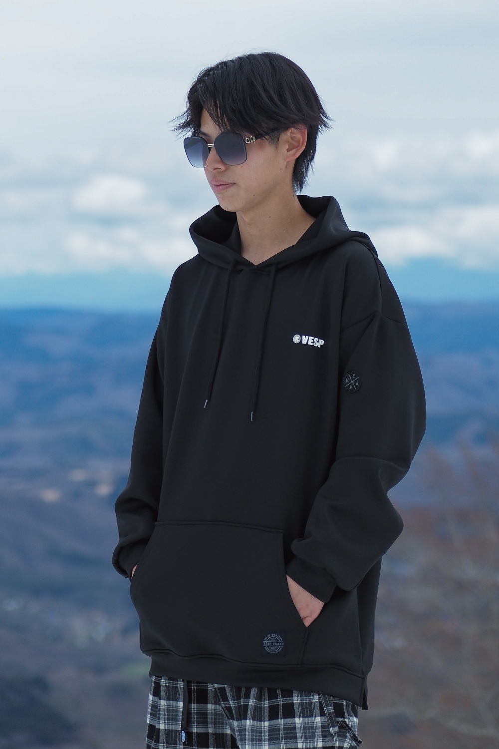 One Point  Stretch Knit Parka