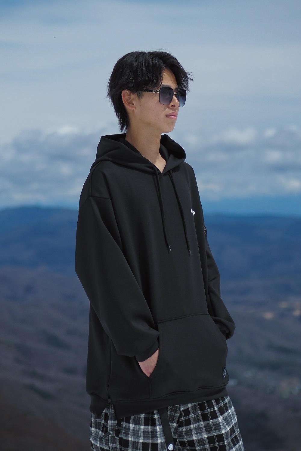 One Point  Stretch Knit Parka